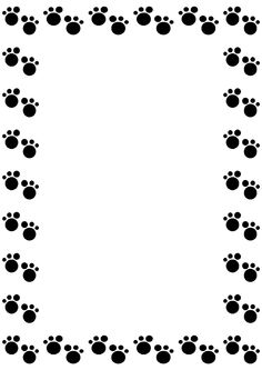 Clipart paw print border