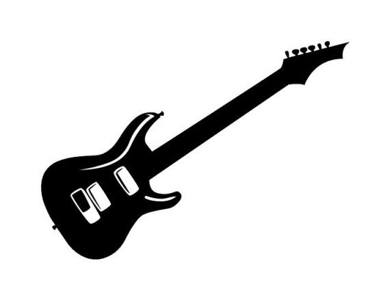 Electric Guitar Silhouette - ClipArt Best