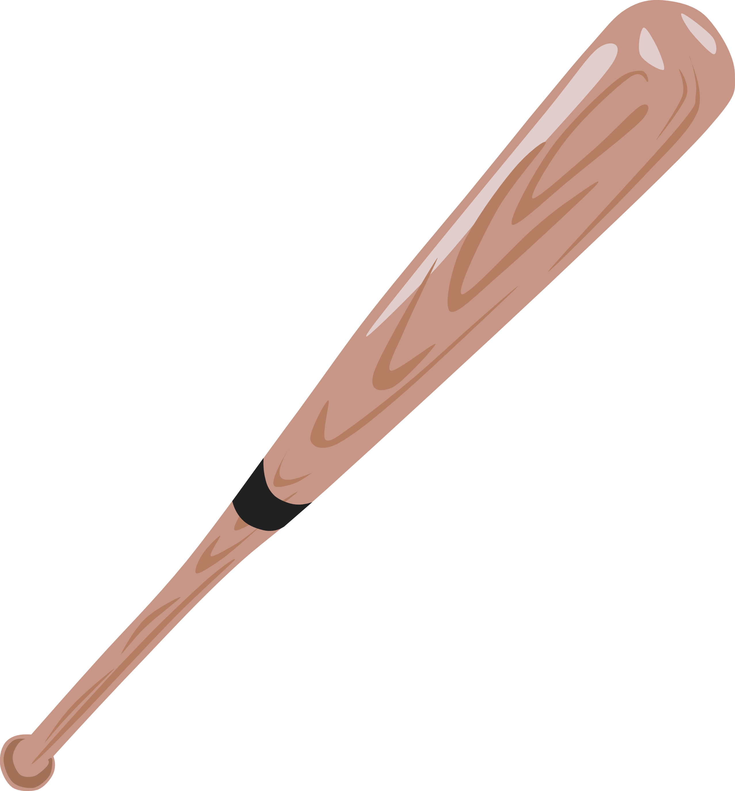 Baseball and bat clipart