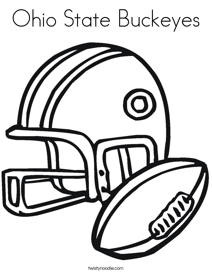 Ohio State Buckeyes Coloring Page - Twisty Noodle
