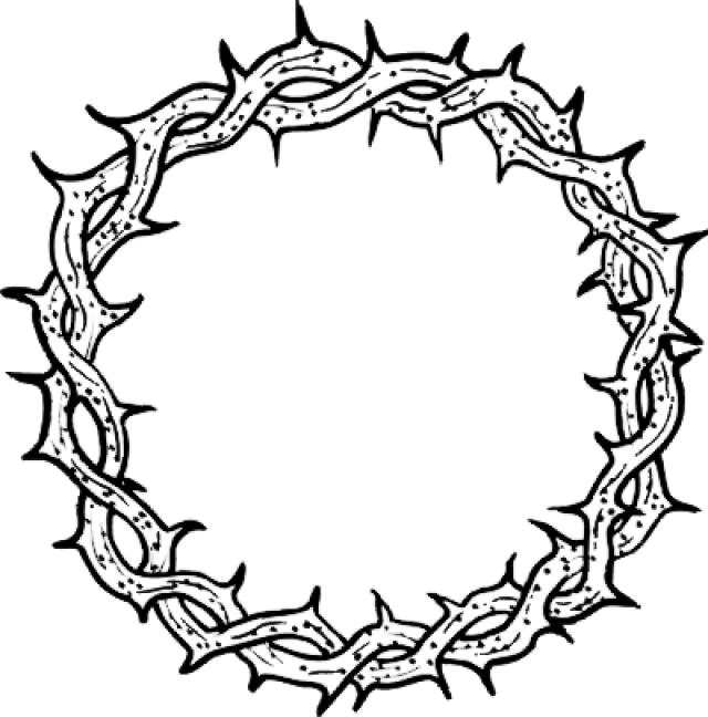 Crown Of Thorns Coloring Page Clipart Best