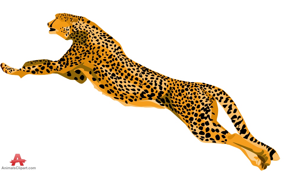 Cheetah clip art 2 - Clipartix