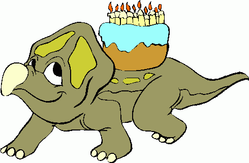 dinosaur_&_cake clipart - dinosaur_&_cake clip art