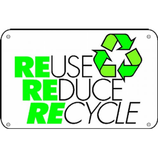 Barco Products Recycling Signs Reuse, Reduce, Recycle Sign