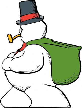 Snowman Side View clip art Vector clip art - Free vector for free ...