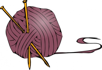Knitting Yarn Needles clip art vector, free vector graphics