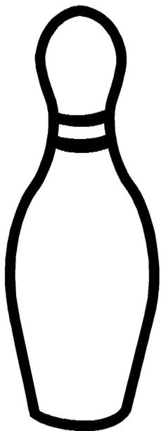 Bowling pin clipart black and white