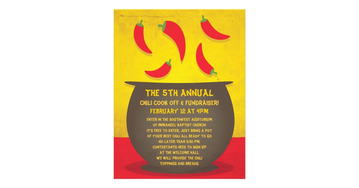 Chili Cook Off Flyer | Zazzle