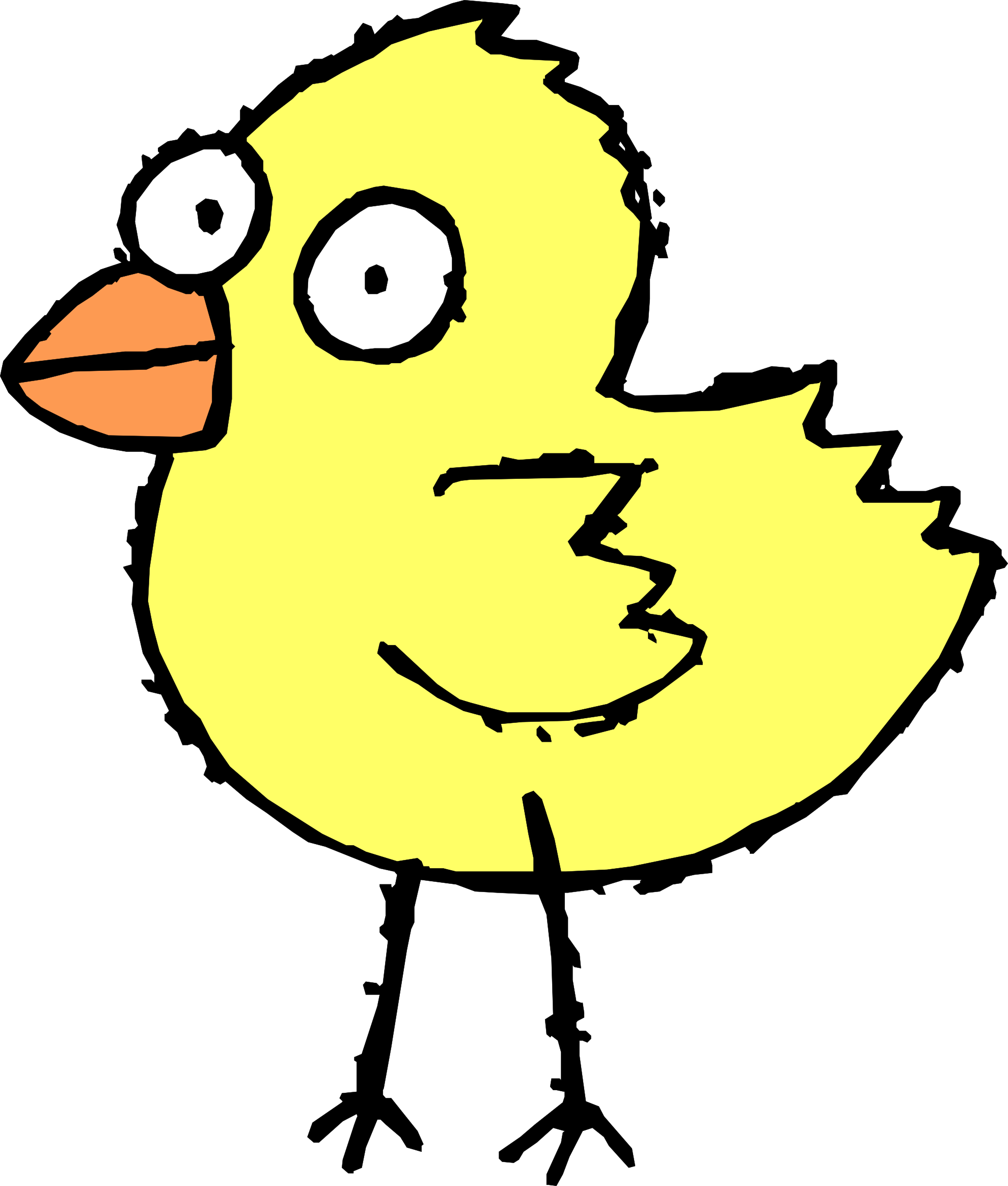 Clip Art: Cartoon Bird 2 Redonkulous clipartist ...