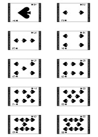 Individual playing cards clipart