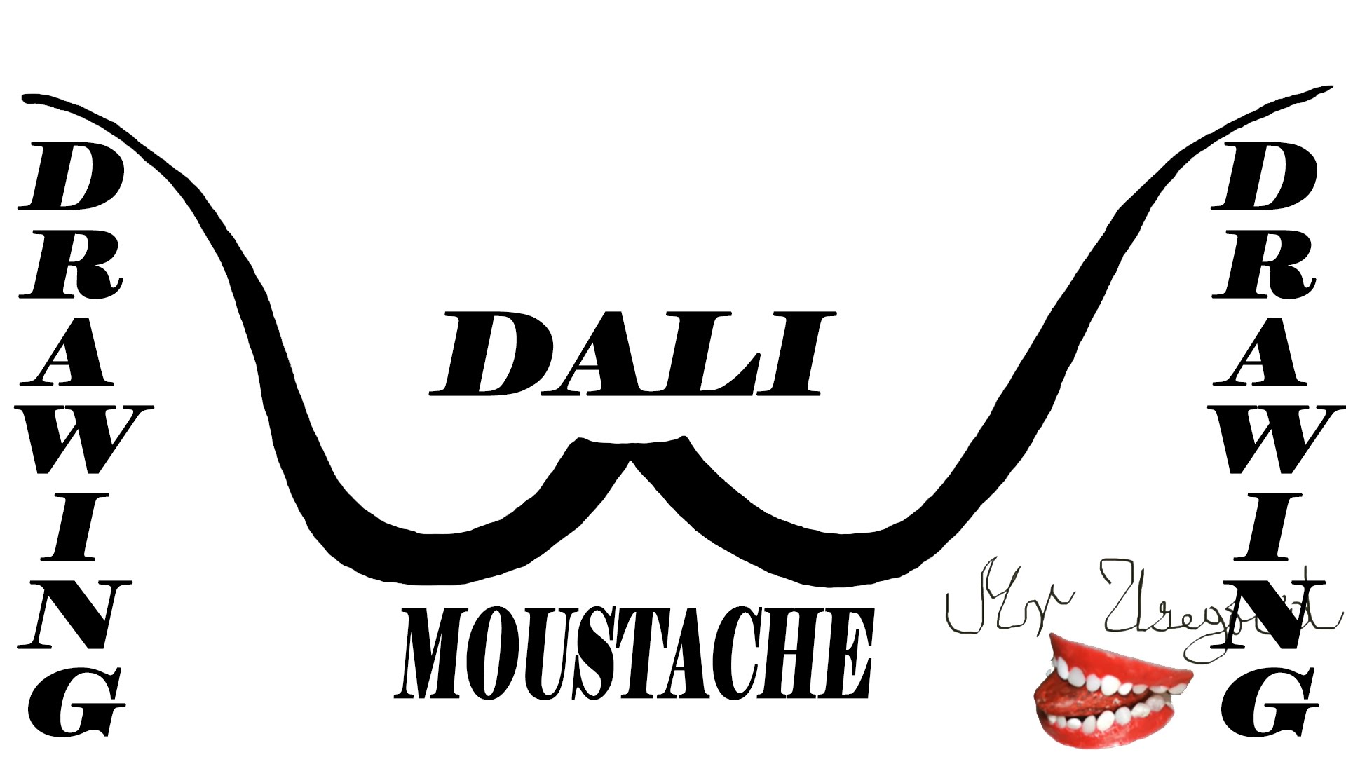 How to Draw SALVADOR DALI Cute Cartoon Mustache/Moustache Step by ...