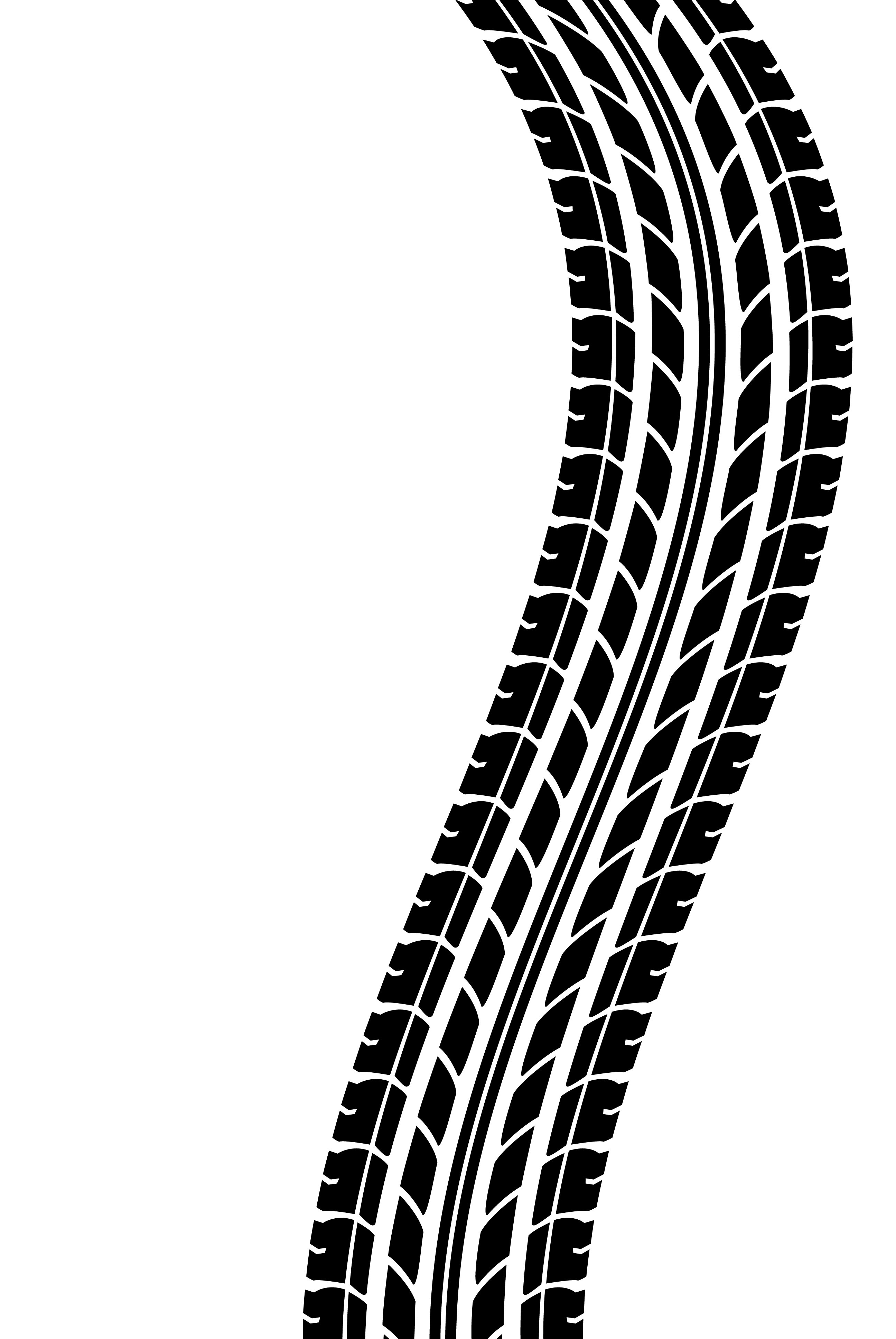 Tire tracks clipart