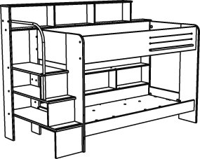 Bunk Bed Drawing - Free Clipart Images
