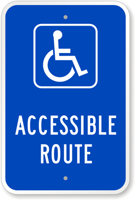 California Handicapped Parking Sign - ADA Symbol, Blue, SKU: K-4352