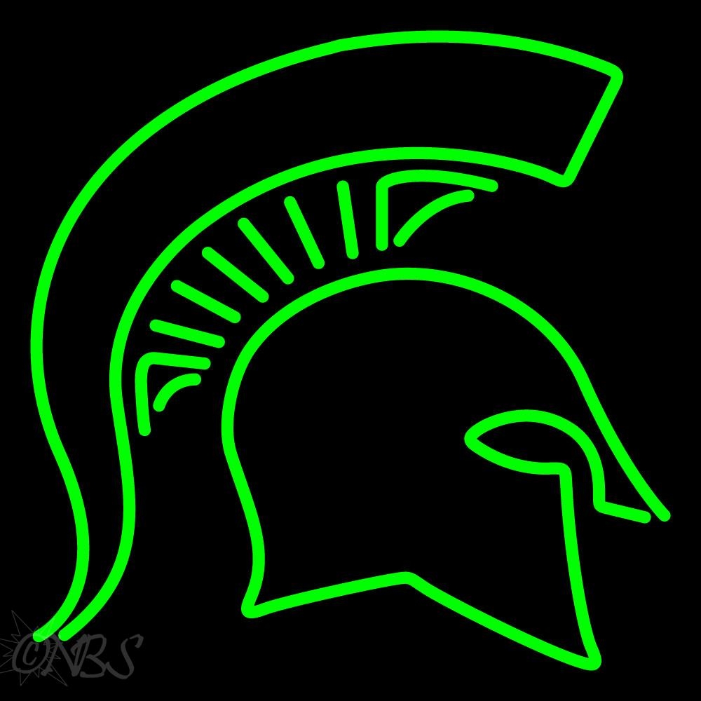 Michigan State Spartans Primary 1977 1982 Logo NCAA Neon Sign ...