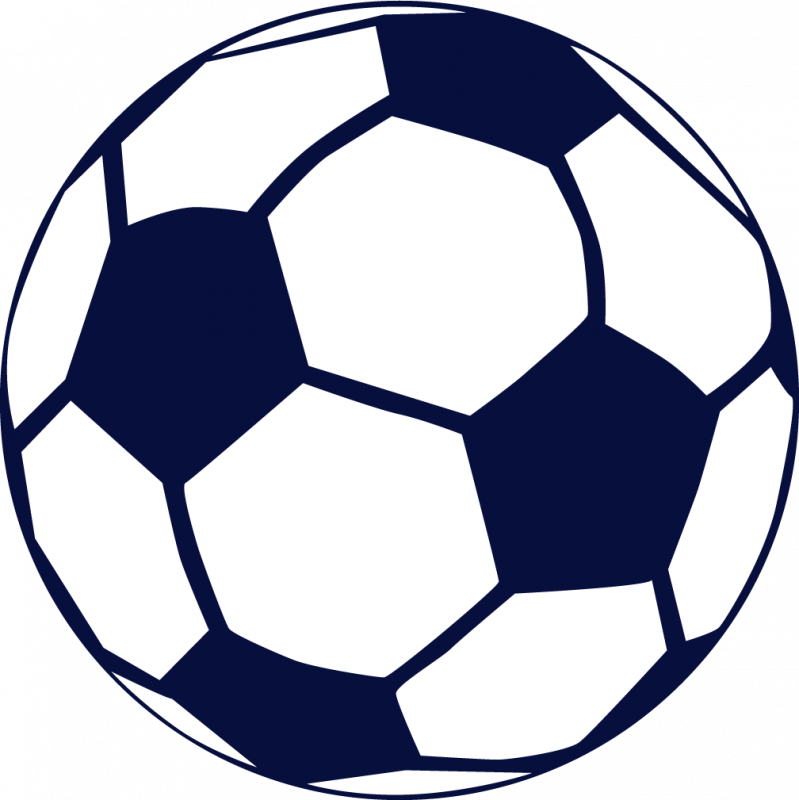 Blue soccer ball clipart