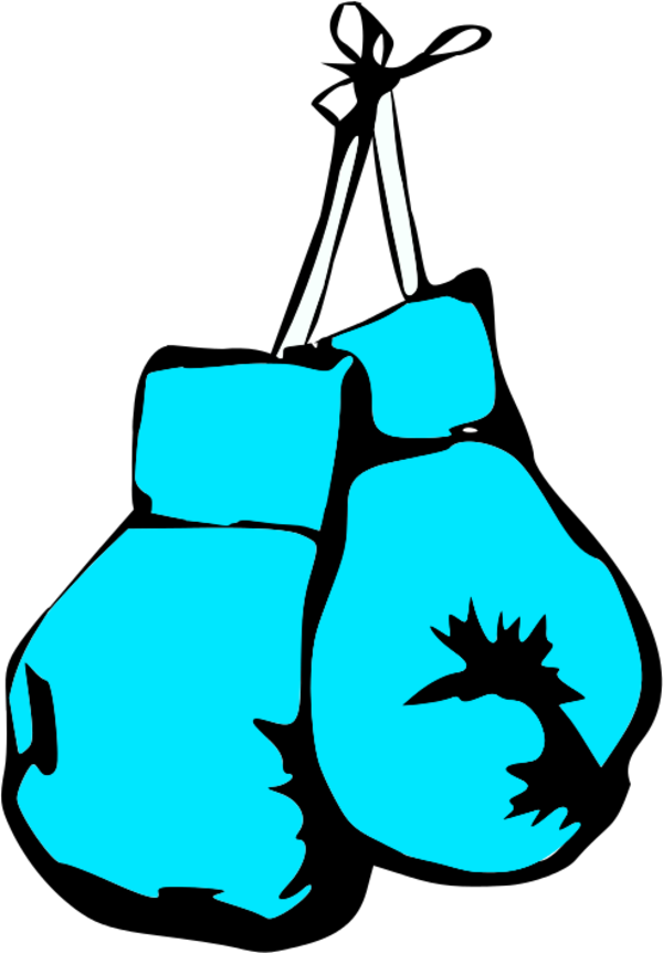 Burning boxing gloves - vector Clip Art