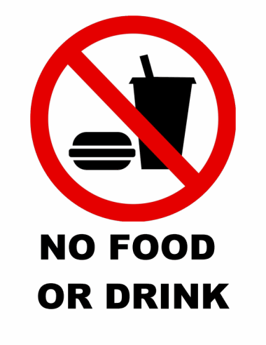 No Eating Or Drinking Clipart