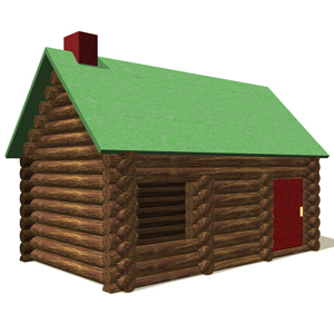 log house clipart