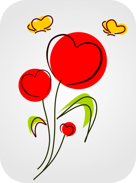 Hearts And Flowers Clipart