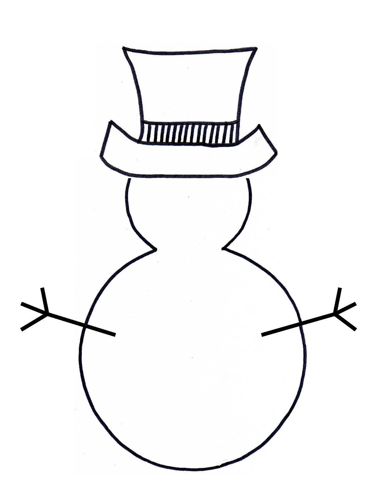 Cut Out Snowman Template Printable