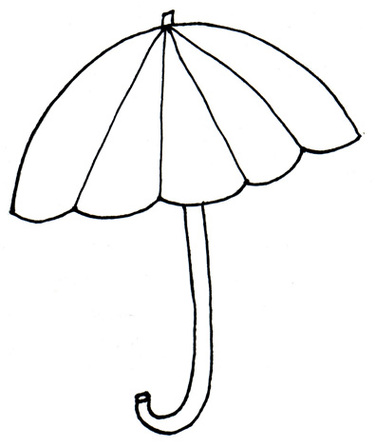 Umbrella Coloring Sheet Clipart - Free to use Clip Art Resource