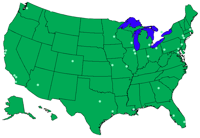 Sports Media MLB Network Map