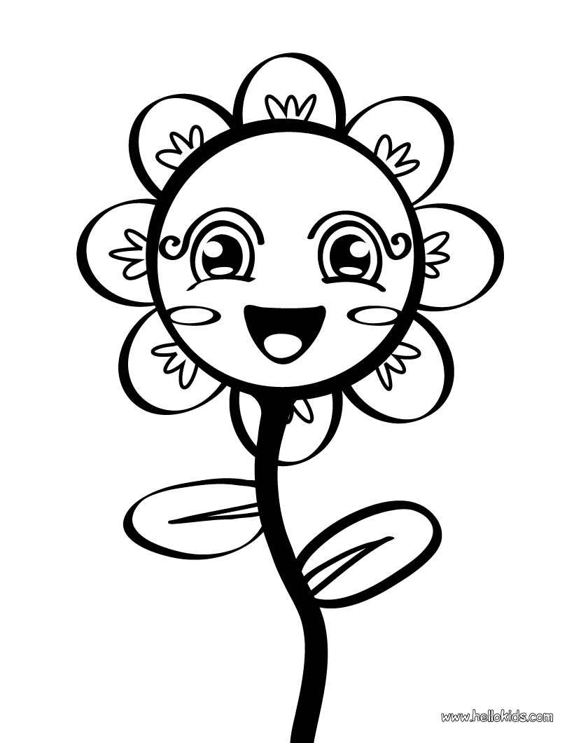 Simple Flower Coloring Page ClipArt Best