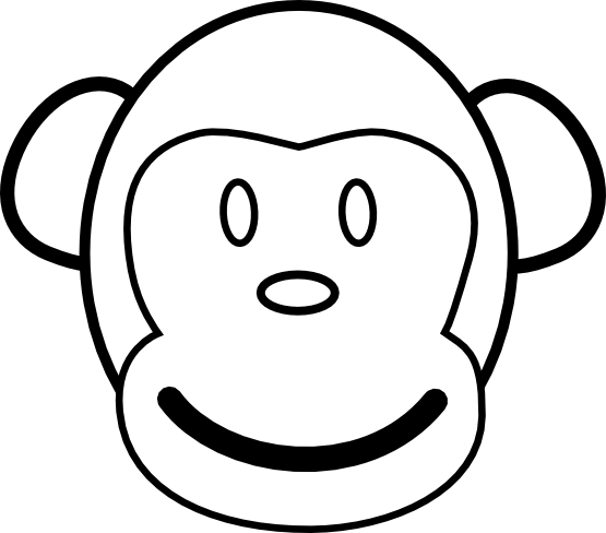 monkey line art black white line art tatoo tattoo SVG