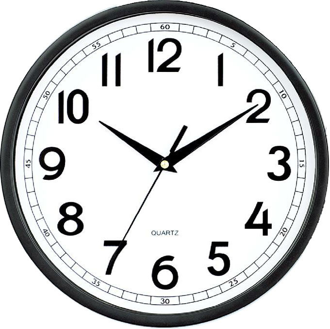 10 Inch Plastic Wall Clock,simple Structure, View Clock  - Clipart 