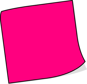 Pink Sticky Note Clip Art - vector clip art online ...