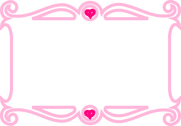 Pink Heart Border Clip Art - vector clip art online ...