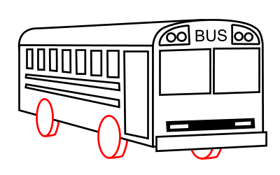 Learn To Draw A Cartoon Bus Drawing And Paint