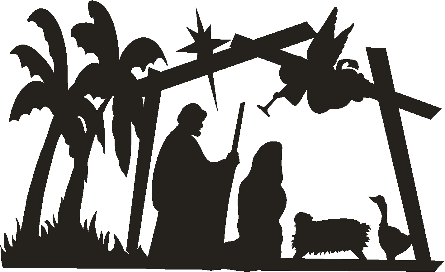 Christmas Nativity Silhouette 17448 Hd Widescreen Wallpapers ...