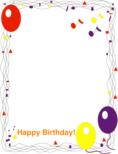 Happy Birthday Border Clip Art - vector clip art ...