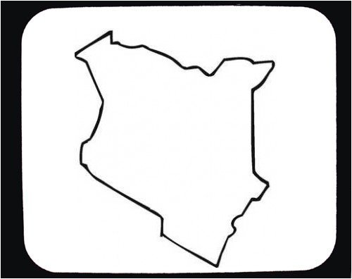Mouse Pad with map, geograpy, Kenya, region, Africa, outline, area ...