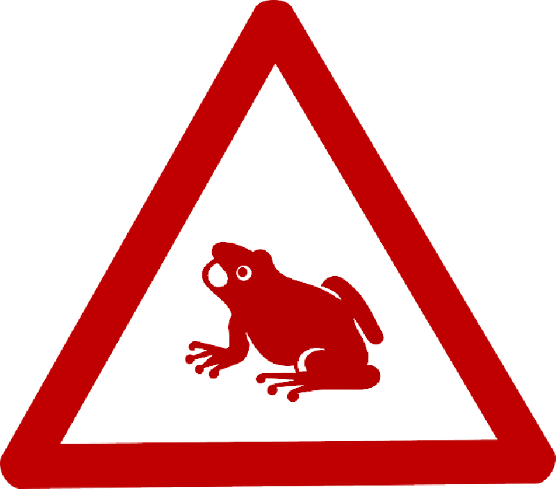 FROG, SIGN, DANGER, TRIANGLE, WARNING, CAUTION, JOKE - Public ...