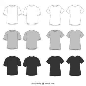 Front and back t-shirt template PSD file | Free Download