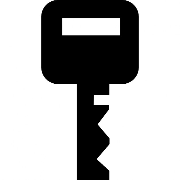 Square black modern key silhouette Icons | Free Download