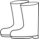 Rain Boots Clipart Black And White - Free Clipart ...