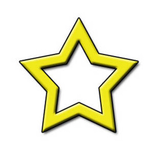 Free Clipart Picture of an Open Yellow Star - Polyvore