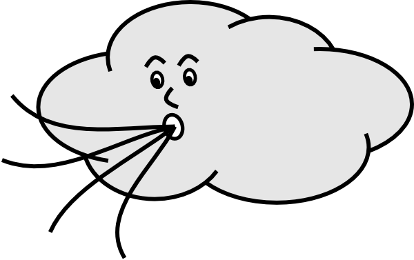 Image of Cloudy Clipart #7330, Cloudy Colouring Page - Clipartoons