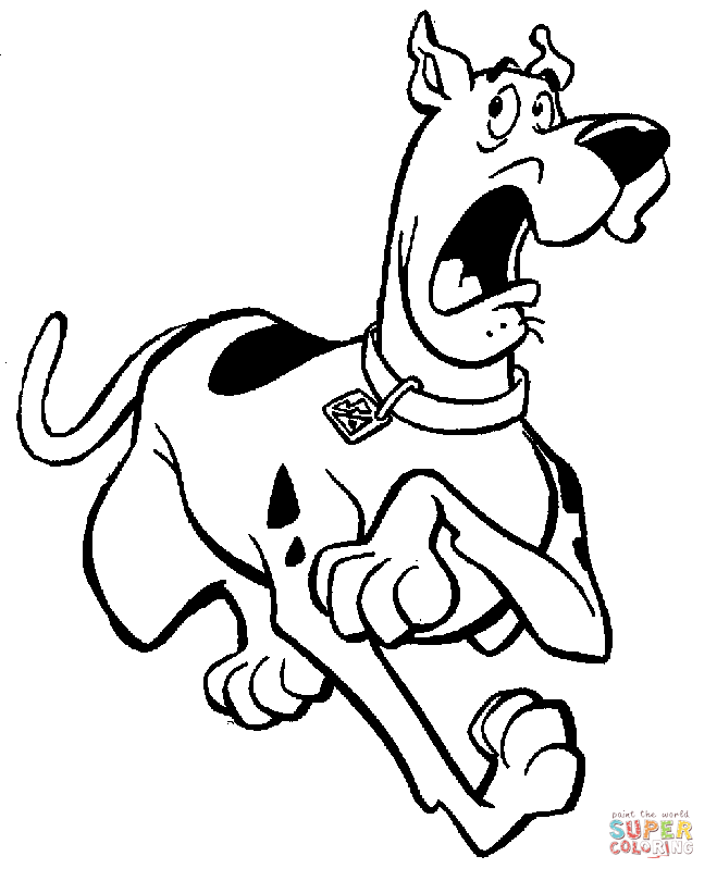 Scooby doo clipart black and white