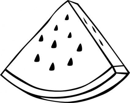 Free clipart outline of fruit