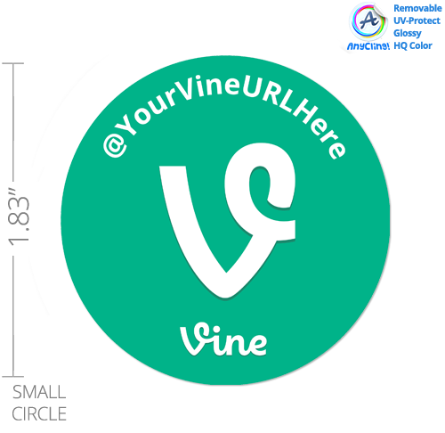 Small Vine Circle - FollowMeSticker.com - Social Media Stickers ...