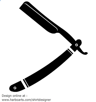 Download : Straight Razor Baber Knife - Vector Graphic