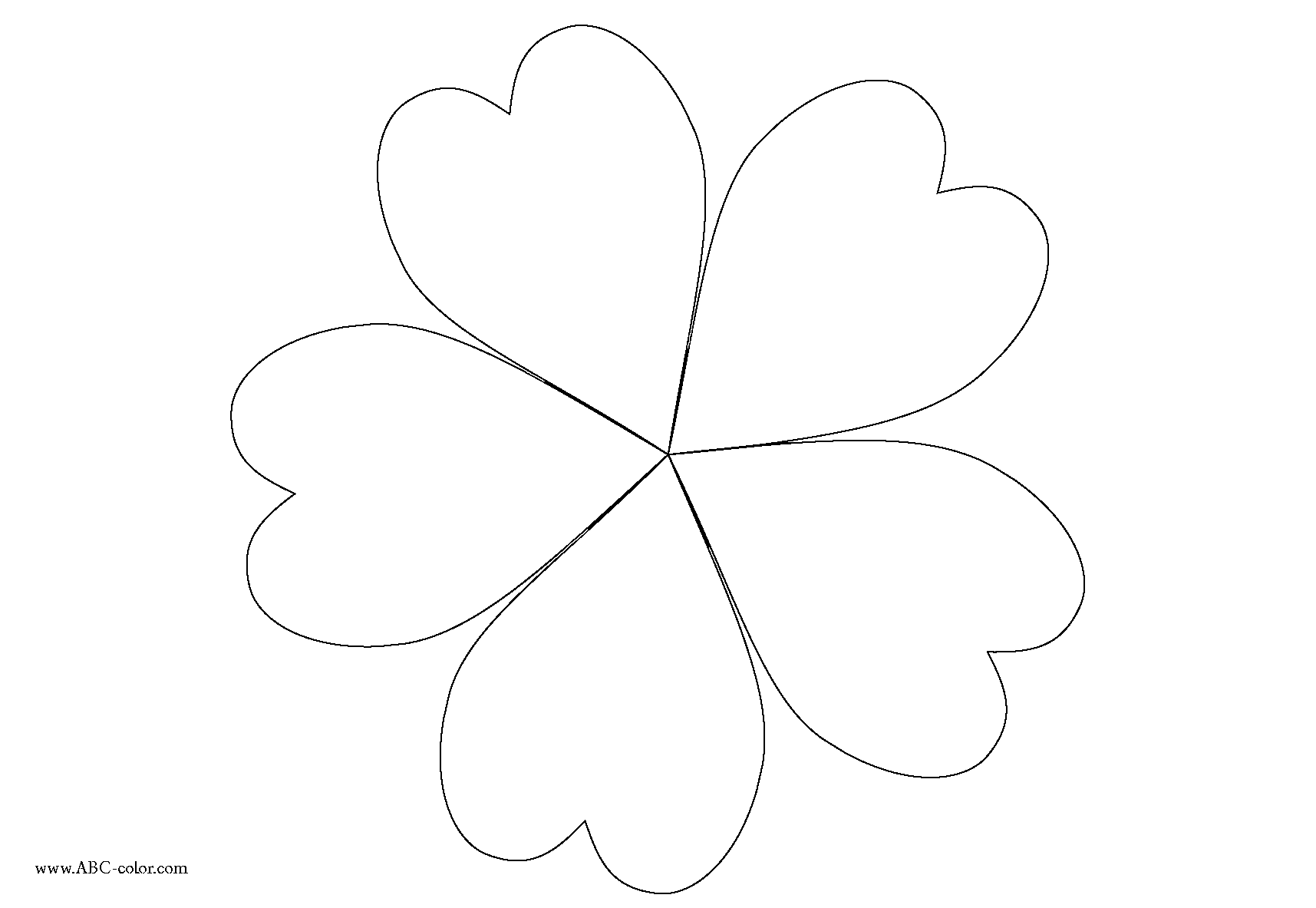 Best Photos of 5 Petal Flower Outline - Five Petal Flower Template ...