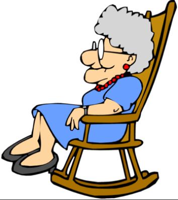 Computer grandma clipart