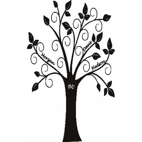 Family Tree Black And White Clipart