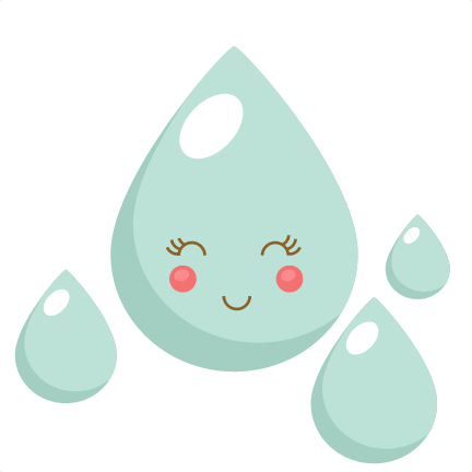 Cute raindrop clipart